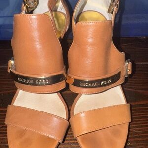 Michael Kors Brown Leather Sandals